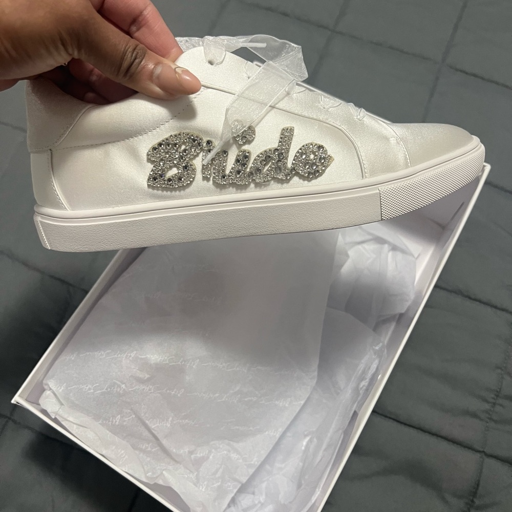 Betsey Johnson White Bride Sneakers